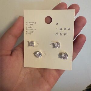 A New Day Silver Elephant Stud Earrings Jewelry